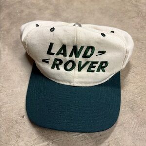 Vintage 1990’s Land Rover Cream and Dark Green SnapBack